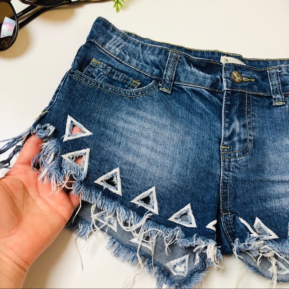 Anthropologie Denim Jean Short Shorts Frayed 26 - Picture 2 of 8